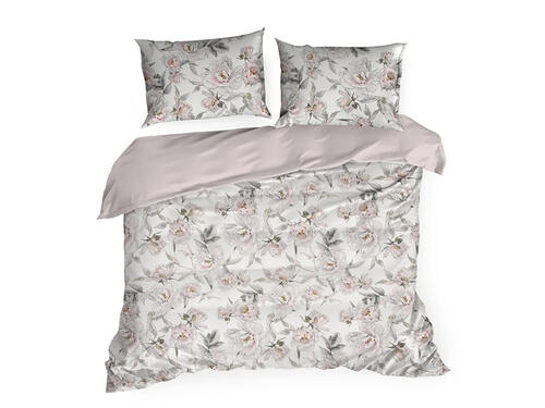Obliečky na posteľ so vzorom kvetov - Lea 4, prikrývka 140 x 200 cm + 2x vankúš 70 x 90 cm